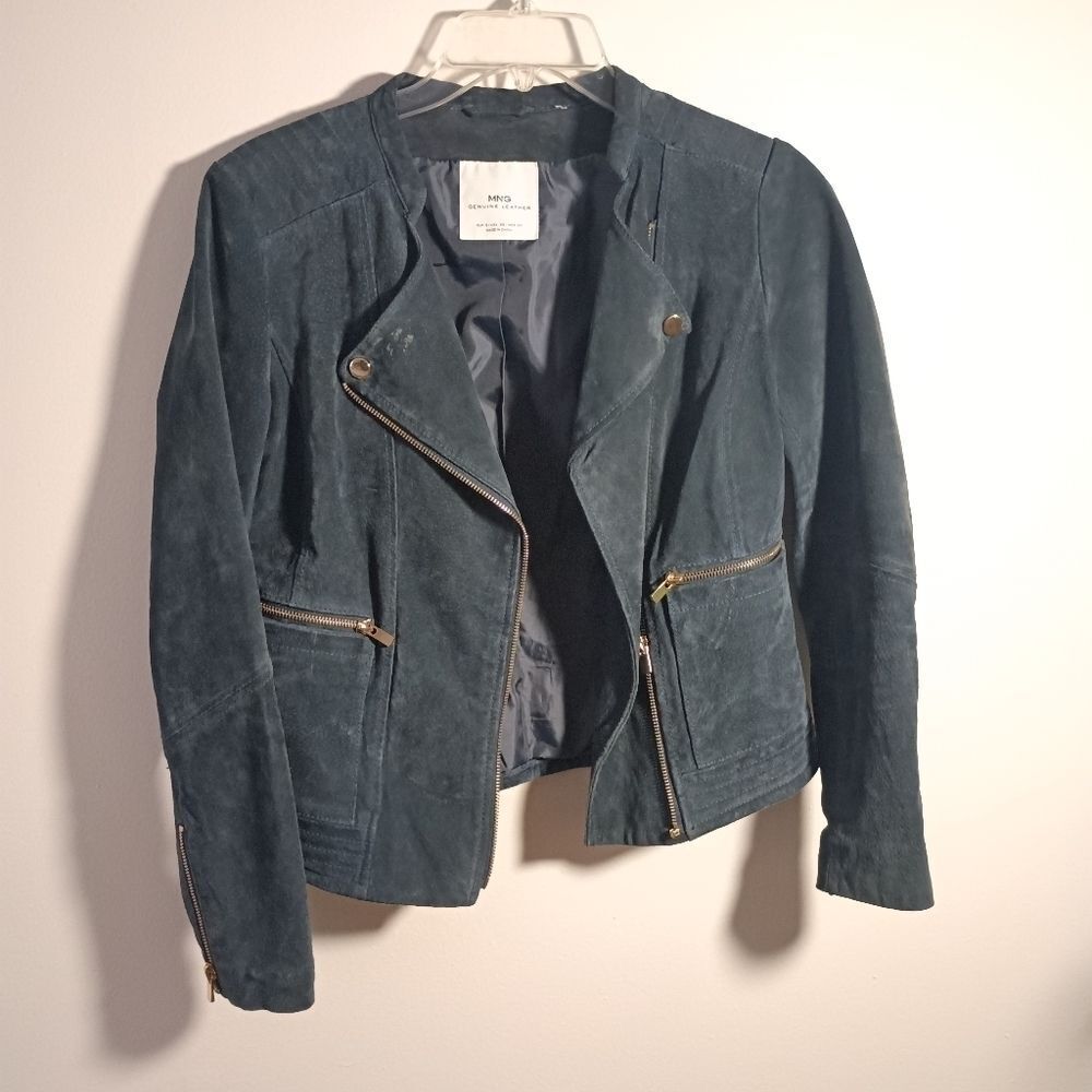 MANGO Suede Moto Coat - Picture 9 of 14